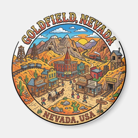 Goldfield, Nevada USA Magnet (Vorne)