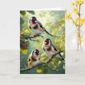 Goldfinch 1 karte (Gelbe Blume)