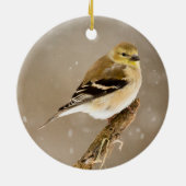 Goldfinch 2023 Weihnachten Keramik Ornament (Hinten)