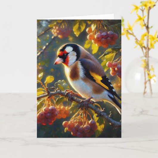 Goldfinch 2 karte (Gelbe Blume)