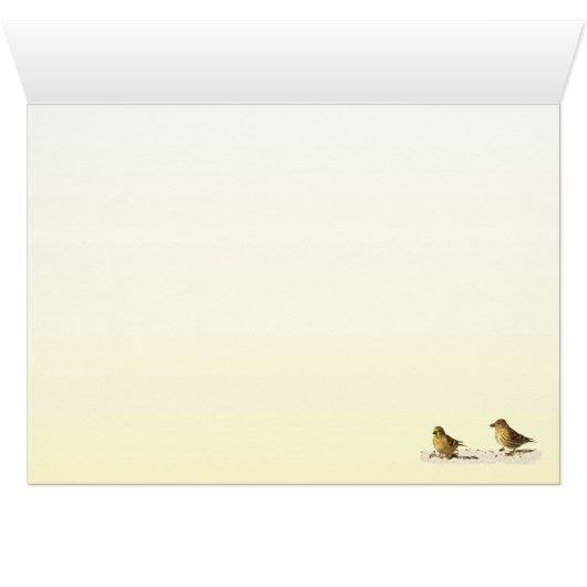 Goldfinch and Pine Siskin Blank Card (Innenansicht Horizontal (Unten))