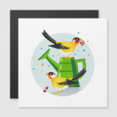 Goldfinch-Ansammlung-Beeren Magnetkarte (Vorne/Hinten)