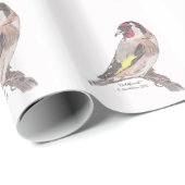 Goldfinch-Aquarell-Packpapier Geschenkpapier (Rolleneckpunkt)