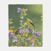 Goldfinch auf einer Harebell-Blume Fleecedecke (Vorderseite)