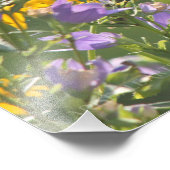 Goldfinch auf einer Harebell-Blume Fotodruck (Ecke)