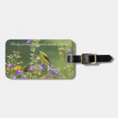 Goldfinch auf einer Harebell-Blume Gepäckanhänger (Vorderseite horizontal)