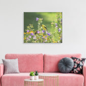 Goldfinch auf einer Harebell-Blume Leinwanddruck (Insitu (Wohnzimmer))