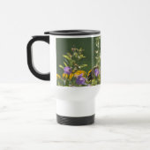 Goldfinch auf einer Harebell-Blume Reisebecher (Links)