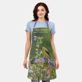 Goldfinch auf einer Harebell-Blume Schürze (Getragen)