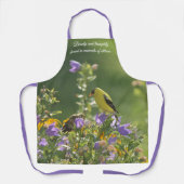 Goldfinch auf einer Harebell-Blume Schürze (Vorderseite)