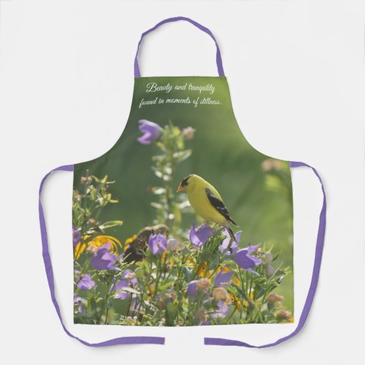 Goldfinch auf einer Harebell-Blume Schürze (Vorderseite)