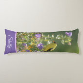 Goldfinch auf einer Harebell-Blume Seitenschläferkissen (Vorderseite)