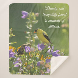 Goldfinch auf einer Harebell-Blume Sherpadecke
