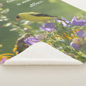 Goldfinch auf einer Harebell-Blume Sherpadecke (3/4)