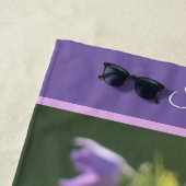 Goldfinch auf einer Harebell-Blume Strandtuch (Beispiel)