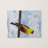 Goldfinch auf Power Line Puzzle (Horizontal)