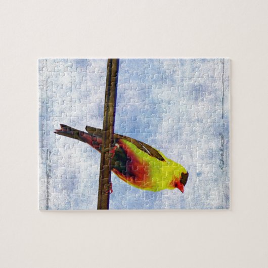 Goldfinch auf Power Line Puzzle (Horizontal)
