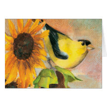 Goldfinch auf Sonnenblumen