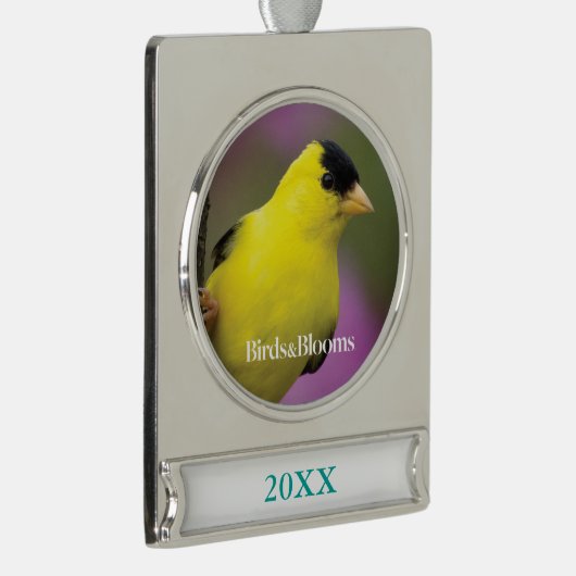 Goldfinch Banner-Ornament Silber (Rechts)