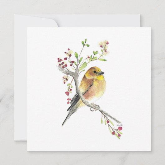 Goldfinch Beautiful Watercolor Mitteilungskarten (Vorderseite)