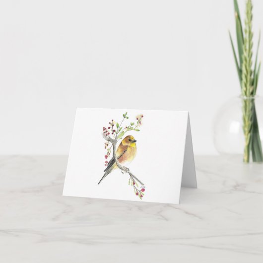Goldfinch Beautiful Watercolor Note Card (Vorderseite)