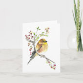 Goldfinch Beautiful Watercolor Note Card (Vorderseite)