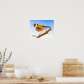 Goldfinch Bird Wasserfarbenmalerei Poster (Küche)