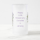 Goldfinch Birds & Blume U-Pick Hintergrundfarbe Mattglas Bierglas (Mittel)