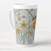 Goldfinch & Daffidols Latte Tasse (Linke Ecke)
