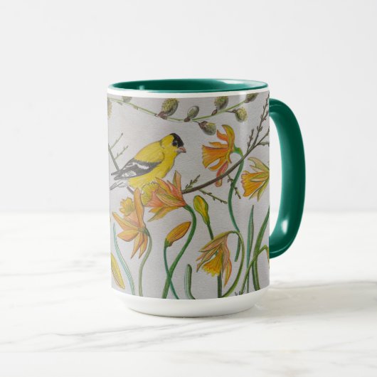 Goldfinch & Daffidols Tasse (VorderseiteRechts)