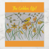 Goldfinch & Daffidols Weinlabel Weinetikett (Einzelnes Label)