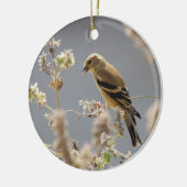 Goldfinch der Wiesenminze Keramik Ornament (Links)