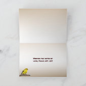 Goldfinch-Geburtstag Karte (Innenseite)