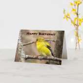 Goldfinch-Geburtstag Karte (Gelbe Blume)