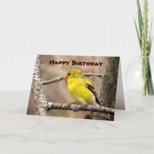Goldfinch-Geburtstag Karte (Vorderseite)
