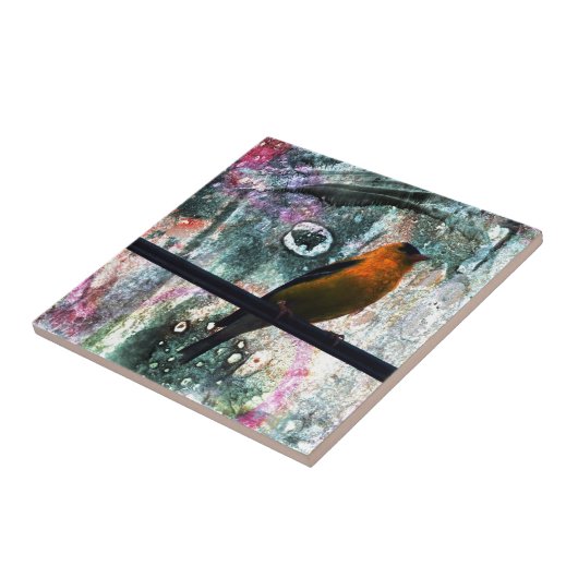 Goldfinch Grunge Fliese (Seite)