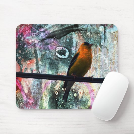 Goldfinch Grunge Mousepad (Mit Mouse)