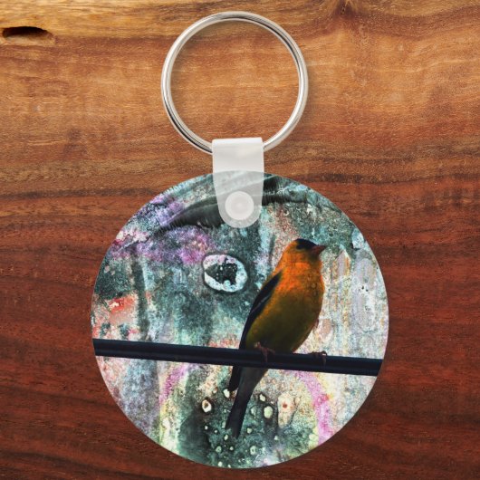 Goldfinch Grunge Schlüsselanhänger (Vorderseite)