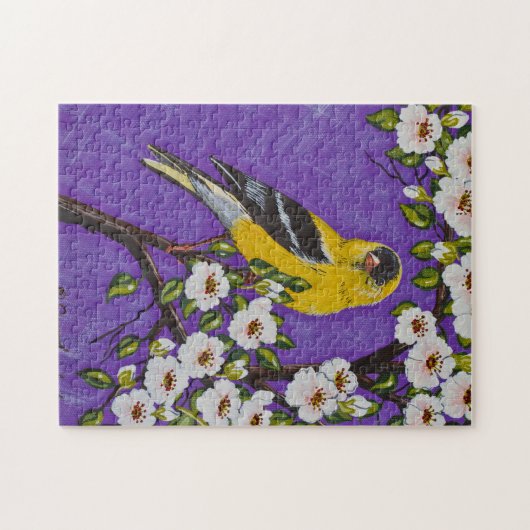 Goldfinch im Pear-Blossoms-Puzzle Puzzle (Horizontal)
