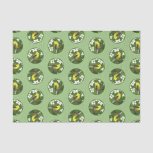 Goldfinch in Dogwood Blossoms Original Vogelkunst Seidenpapier