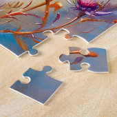 Goldfinch in Flight, Impressionist Style Puzzle (Seite)