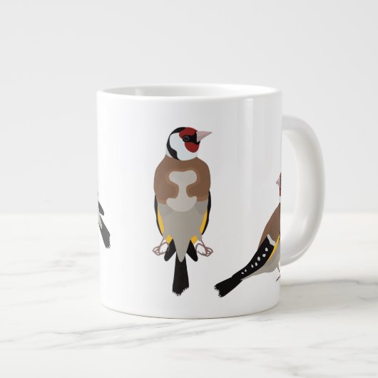 Goldfinch Jumbo-Tasse (Vorderseite Rechts)