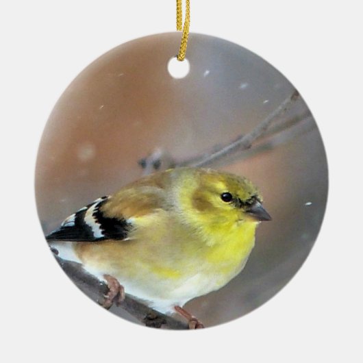 Goldfinch Keramik Ornament (Vorne)