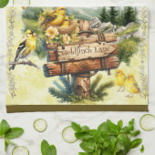 Goldfinch Lane Yellow Loden Gold Finish Geschirrtuch (Gefaltet)