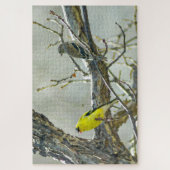 Goldfinch Male und Female Bird Lover Puzzle (Vertikal)