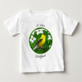 Goldfinch-Malerei - Niedliche Original-Hundeschich Baby T-shirt (Vorderseite)