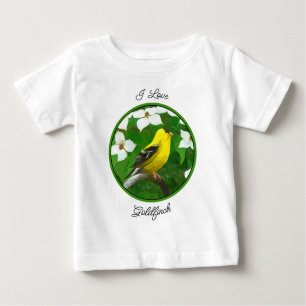 Goldfinch-Malerei - Niedliche Original-Hundeschich Baby T-shirt