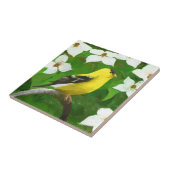 Goldfinch-Malerei - Niedliche Original-Hundeschich Fliese (Seite)