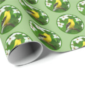 Goldfinch-Malerei - Niedliche Original-Hundeschich Geschenkpapier (Rolleneckpunkt)