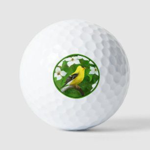 Goldfinch-Malerei - Niedliche Original-Hundeschich Golfball